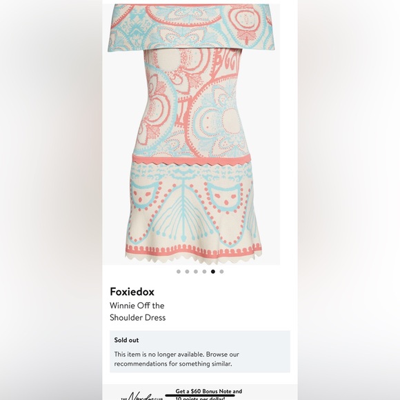 NEW Foxiedox Winnie off shoulder mini dress multi color - Picture 15 of 15